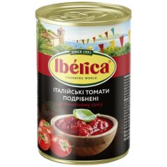 Томати подрбнені очищені в томатному соку, 400г, ТМ Iberica. Іспанія