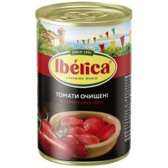 Томати цілі очищені у власному соку, 400г, ТМ Iberica, Іспанія