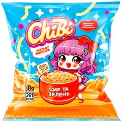 Вермишель быстрого приготовления сыр и зелень, 60г, ТМ ChiBi,Украина