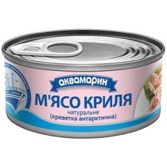 М&apos;ясо криля натуральне (креветка антарктична), 100г, ТМ Аквамарин, Україна