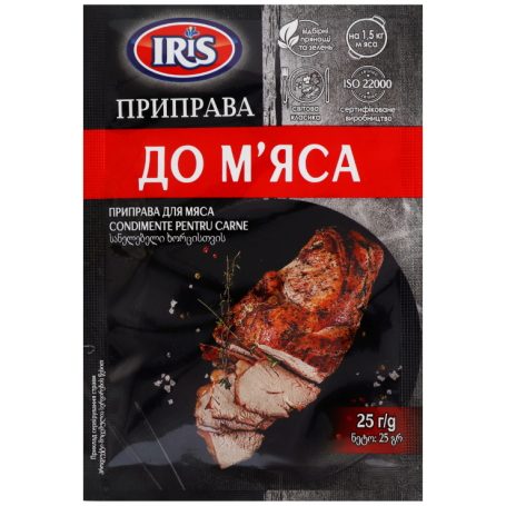 Приправа «До м&apos;яса», 25г, ТМ IRIS, Україна