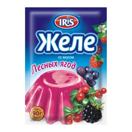 Желе зі смаком лісових ягід, 90г, ТМ IRIS, Україна