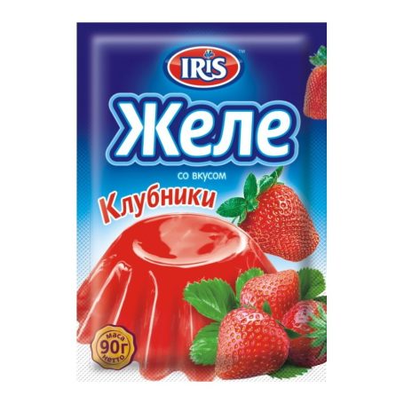 Желе зі смаком полуниці, 90г, ТМ IRIS, Україна