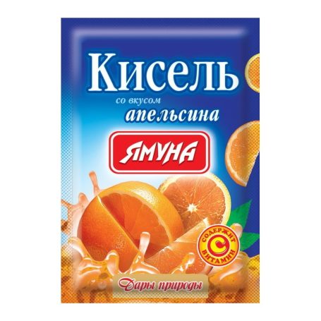 Кисіль зі смаком апельсина, 65г, ТМ Ямуна, Україна