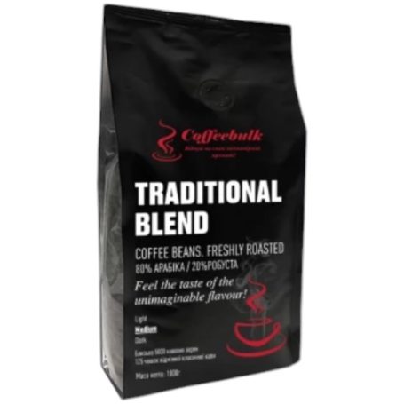 Кофе зерновой TRADITIONAL BLEND, 1кг, ТМ Coffeebulk, Украина