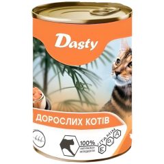 Корм для котів вологий «Курка», 415г (ж/б), ТМ Dasty, Угорщина