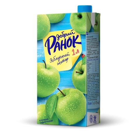 Сік яблучний (нектар), 1л, ТМ Добрий ранок, Україна