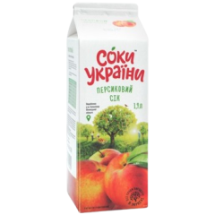 Сік персиковий, 1,9л, ТМ Соки України, Україна