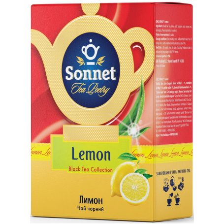 Чай листовой черный Лимон, 85г, ТМ Sonnet, Украина
