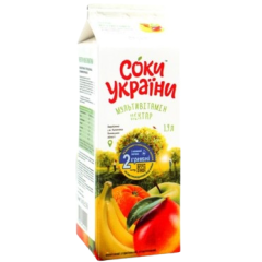 Сік Мультівітамін (нектар), 1,9л, ТМ Соки України, Україна
