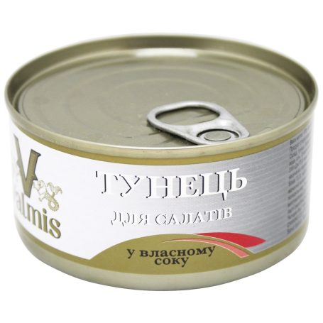 Салатный тунец в собственном соку, 150г, ТМ Valmis, Латвия