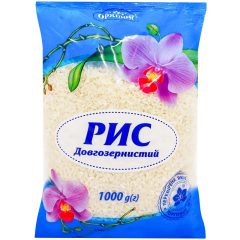 Рис довгозернистий, 1кг, ТМ Орхідея, Україна