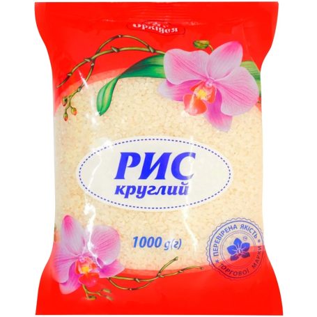 Рис круглый, 1кг, ТМ Орхидея, Украина