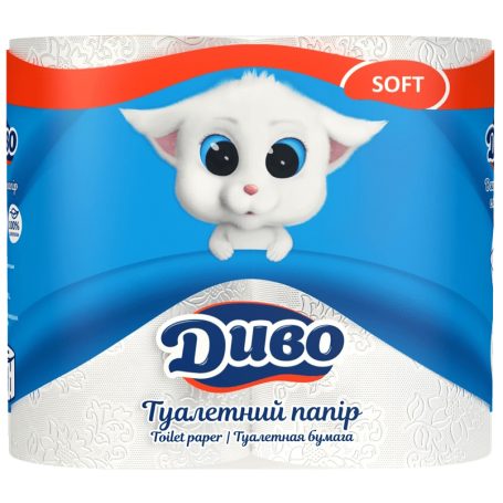 Папір туалетний Ecosoft сірий, 4рул, ТМ Диво, Україна