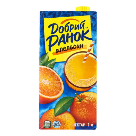 Сок апельсиновый, 1л, ТМ Доброе утро, Украина