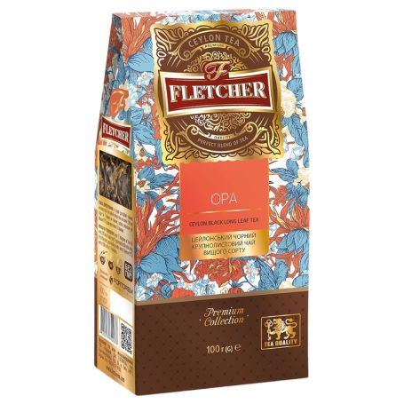 Чай листовий чорний OPA, 100г, ТМ Fletcher, Україна (50шт*уп)