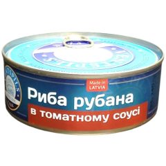 Риба рубана в томатному соусі, 240г, ТМ Ventspils, Латвія