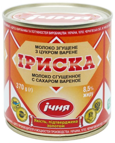 Молоко варенное сгущенное с сахаром 8,5%, 370г, ТМ Ичня, Украина