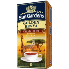 Чай пакетированный чорный в конвертиках Золотая Кения, 25шт, ТМ Sun Gardens, Украина