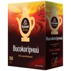 Чай пакетики черный байховый традиционный (100шт), 150г, ТМ Sonnet, Украина