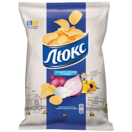 Чипсы сметана и зелень, 125г, ТМ Люкс, Украина