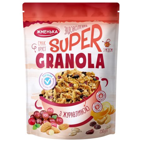 Гранола з журавлиною, 250г, ТМ Жменька, Україна