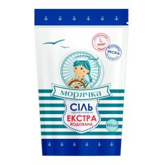 Сіль морська йодована екстра,  450г, ТМ Морячка, Україна