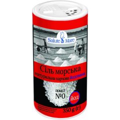 Сіль морська йодована дрібна (у сільничці), 350г, ТМ Salute di Mare, Україна