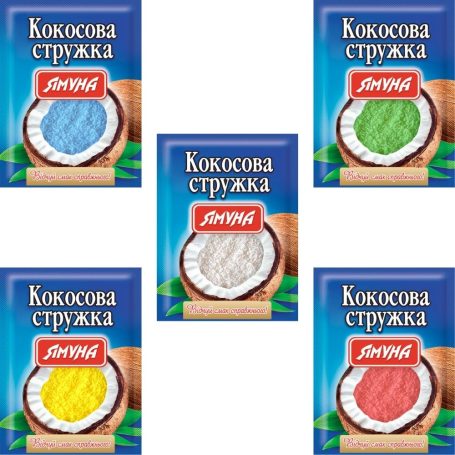 Кокосовая стружка Ассорти, 25г, ТМ Ямуна, Украина