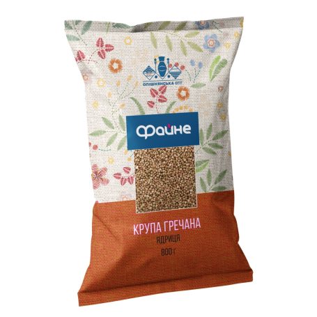 Крупа гречана ядриця, 800г, ТМ Файне, Україна