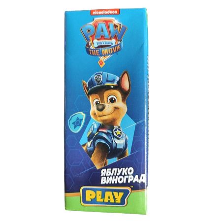 Сок «Щенячий патруль» яблочно-виноградный, 200мл, ТМ Paw Patrol, Украина