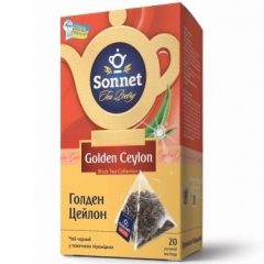 Чай пакетики чорний Голден  Цейлон, 20шт (40г), ТМ Sonnet, Україна