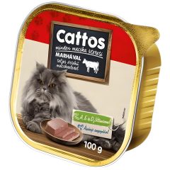 Паштет для котів зі смаком яловичини, 110г, ТМ Cattos, Угорщина