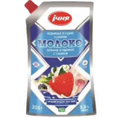 Молоко сгущенное цельное с сахаром 8,5%, 300г, ТМ Ичня, Украина