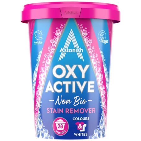 Плямовивідник OXY ACTIVE кисневий нейтралізуючий запах з текстилю, 625г, ТМ Astonish, Великобританія (12шт*уп)