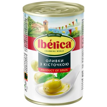Оливки с косточкой. 300г, ТМ Iberica. Украина