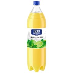 Напій сильногазований Лайм-м*ята, 2л, ТМ Бон Буасон, Україна